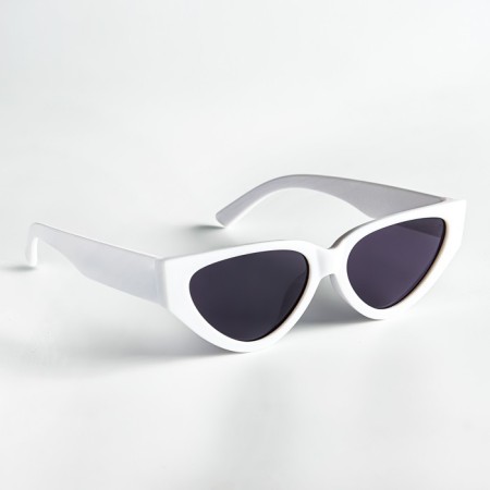 Sunglasses "OneSun", UV 400, pipe 14 cm, width 15 cm, lens 4.2 x 6.5 cm, white-2