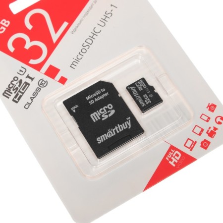 Memory map Smartbuy Microsd, 32 GB, SDHC, UHS-I, class 10, with adapter SD-2