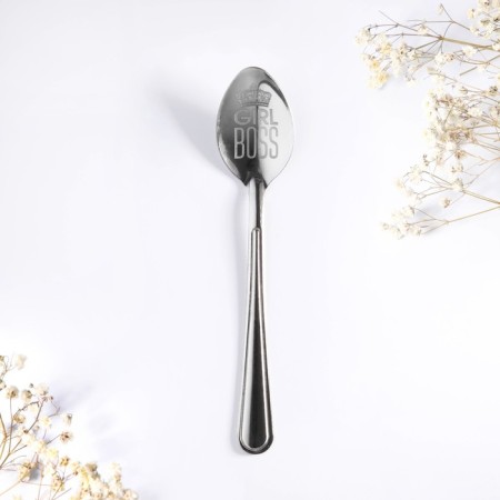 A teaspoon spoon with “Girl Boss” engraving, on a gift card, 3 x 14 cm.-2