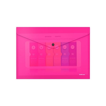 A4, 180 μm button, Erichkrause Glossy Neon, glossy, plastic, translucent, mix, mix-2
