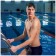 Hat of swimming adult Onlytop, silicone, girth 54-60 cm, black color