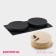 Baking uniform “Biscotto”, silicone, 34.5 × 20 × 3 cm, 2 cells (d = 16 cm), black color is black