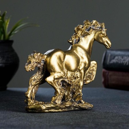 Figure "horse" Brass 13x13x5cm-3