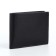 Male purse without fastening, department for cards, coins, black color