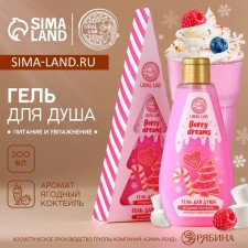 Ural Lab shower gel in a box, aroma berry cocktail, 200 ml