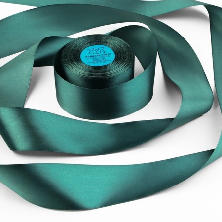 Satin tape, 50 mm × 33 ± 2 m, dark green color No. 092
