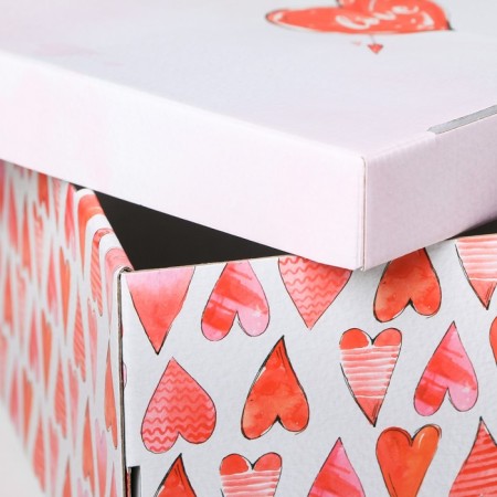 Gift folding box, packaging, “love around”, 31.2 x 25.6 x 16.1 cm-5