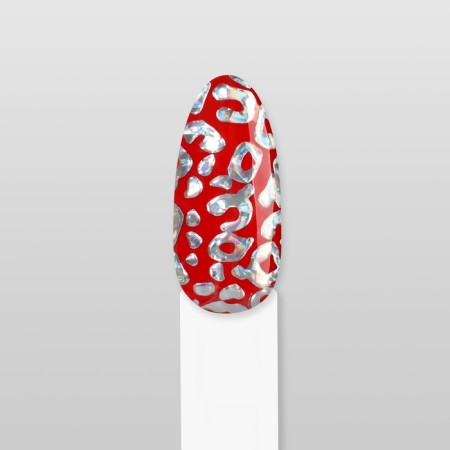Leopard nail stickers, foil, holographic color-7