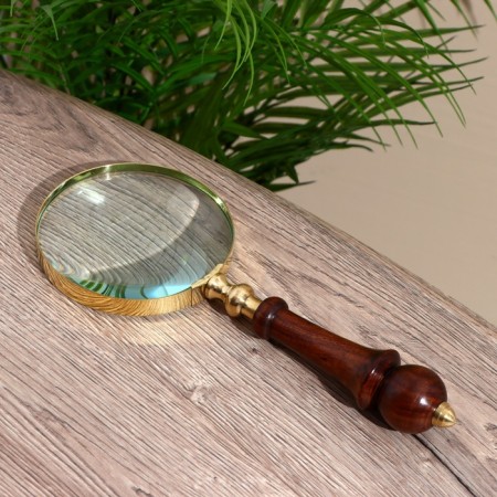 Lupa souvenir "Mel" tree, brass 23.5 cm-3
