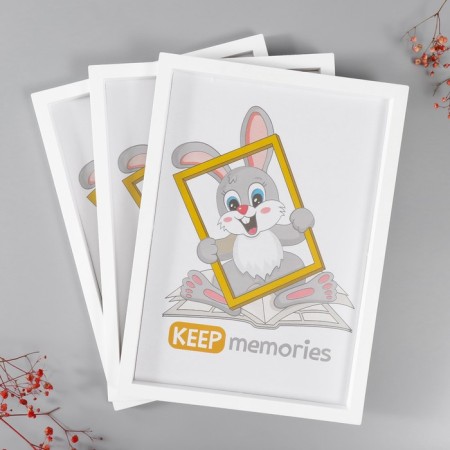 Set of photo frames plastic L-3 21x30 cm (3 pcs.), White