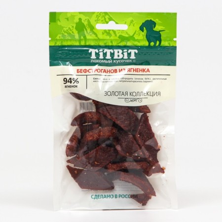 Titbit dog treats of Befstrogans from the lamb "Golden Collection", 75 g