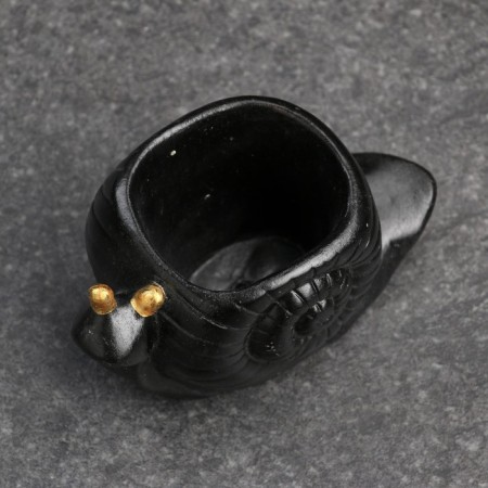 Figure pot "Snail" black, 6x11x6cm-3