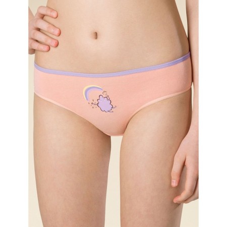 Panties for girls, height 104 cm, lavender, peach, azure color, 3 pcs-6
