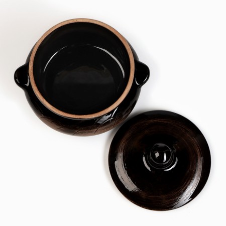 Ceramic pot for baking "Tarnet" 0.5l / 13x9.5cm, old man-3