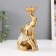 Polystone candlestick for 1 candle "Sitting elephant with a trunk up" 7.5x10.5x16.2 cm