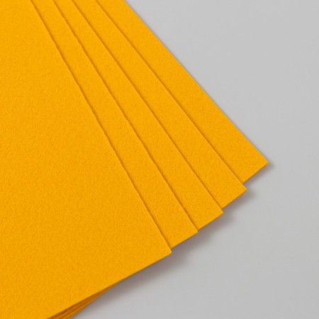 A set of felt 22x30 cm, 5 sheets, Korea, col. ocher-2