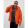 Sports male jacket, size 52, orange color