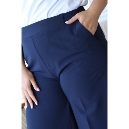 Female trousers, size 48, blue color-6