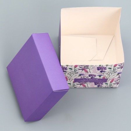 Gift folding box, packaging, "the most beautiful", 10 x 10 x 10 cm-3