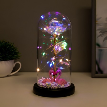 Network Sales "Flower and Flamingo" LED from batteries 3haaa 11x11x21.5 cm Risalux-2