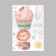 Sticking plastic interior color "lion cupcake in the clouds" 40x60 cm