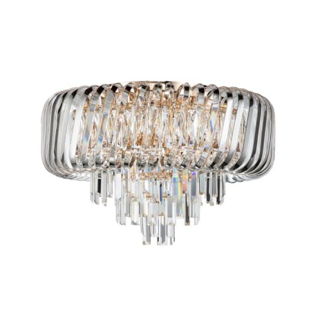 Ceiling light indigo, 12007/8C Gold. 8x40W, E14, 600x600x350 mm, transparent color-1