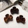 Hair crab "Coffee" bow, 5.5 cm, mix