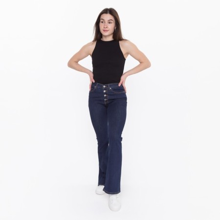 Women's jeans, dark blue color, size 34 (40)-1