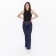 Women's jeans, dark blue color, size 34 (40)