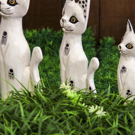 Summarize Souvenir "White Cats" (20,25.30) 20x7x30 cm-10