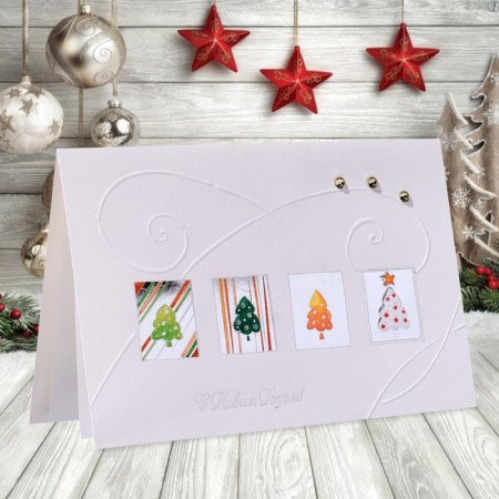 Mini-postcard "Happy New Year!" cards, handmade-2
