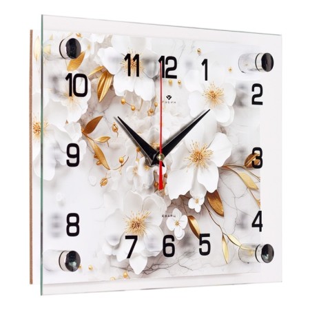 Watching, interior "white flowers", silent, 20 x 25 cm, aa-1