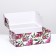 Self -charged box, with a window, "watercolor flowers" 16 x 35 x 12 cm