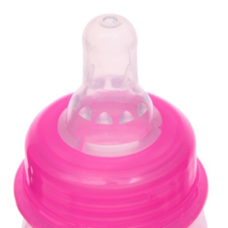 A bottle for feeding is colored, classic throat, 60 ml., From 0 months., Mix drawing for a girl-5