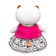 Soft toy "Lee Baby in a skirt and raspberry vest", 20 cm