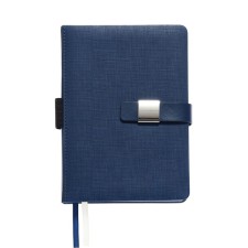 Dated diary 2024 A5 176 sheets, Devente.denver, firmly cover of artificial leather, magnetic refuge, lies, cream block 70 g/m2, blue