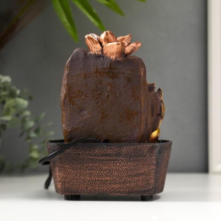 The desktop fountain from the Ganesh network at the waterfall with lotuses 20x16x13 cm-3