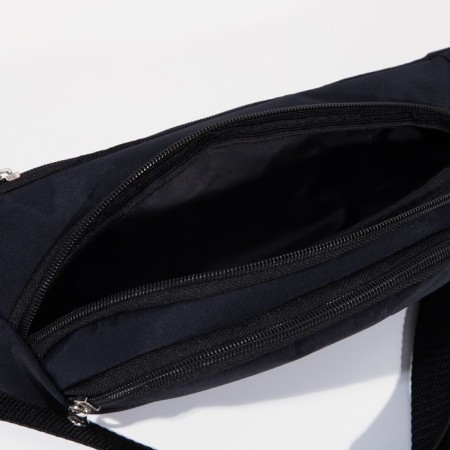 Lightning waist bag, 2 outer pockets, black color-4