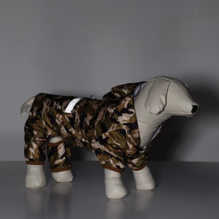 Combiason for dogs, demi -season with a lining, size L (DS 32, OG 48 cm), camouflage-13