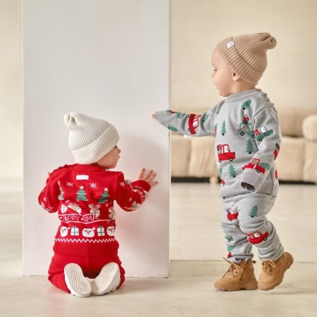 Knitted crumb set "XMAS" Height 98-104 cm-3