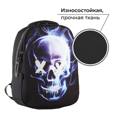 School backpack Art Hype Skull, 39x32x14 cm-4