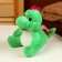 Soft toy "Dragon", with a white tummy, 14 cm, green color