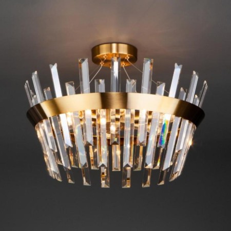 STECCATO chandelier, 5x60W E14, Copper color