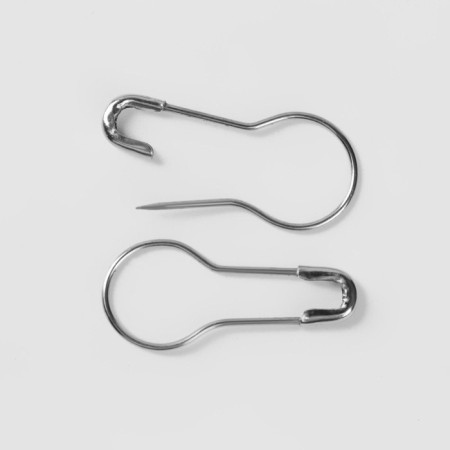 Pins with round end, 22 mm, 100 pcs, silver color-1