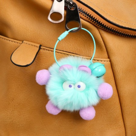 Fluffy on cable with a tambourine "Chudik with lilac ears" Mint 8 cm