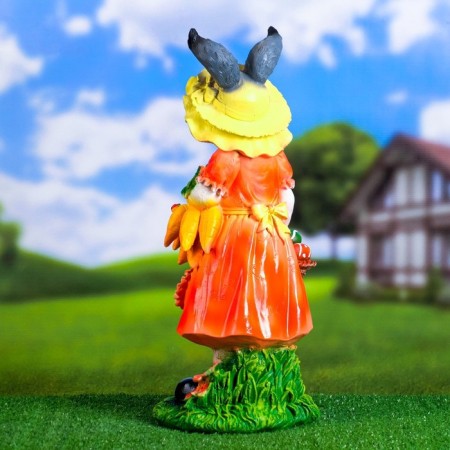 Garden figure "Bunny with a basket" 19x22x50cm-2