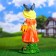 Garden figure "Bunny with a basket" 19x22x50cm