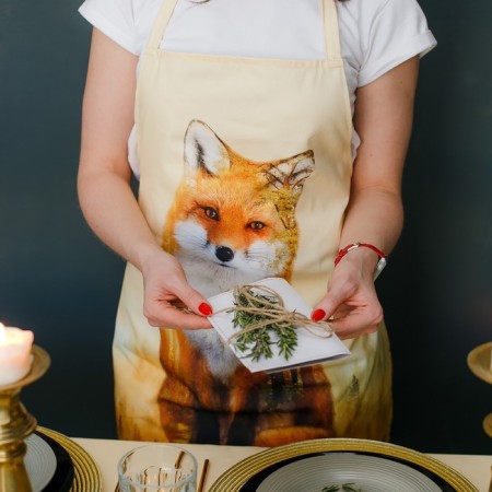 Apron "Ethel: Forest", 65 × 60 cm, cotton 100 %, sarzha, 190 g/m²-10