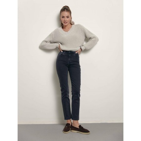 Women's jeans Conte Elegant Straight Leg, size XS, color Washed Black-1