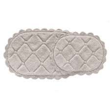 A set of bathroom mats Sofi de Marko Brianna, lace, size 60x100 cm, 50x70 cm, gray color